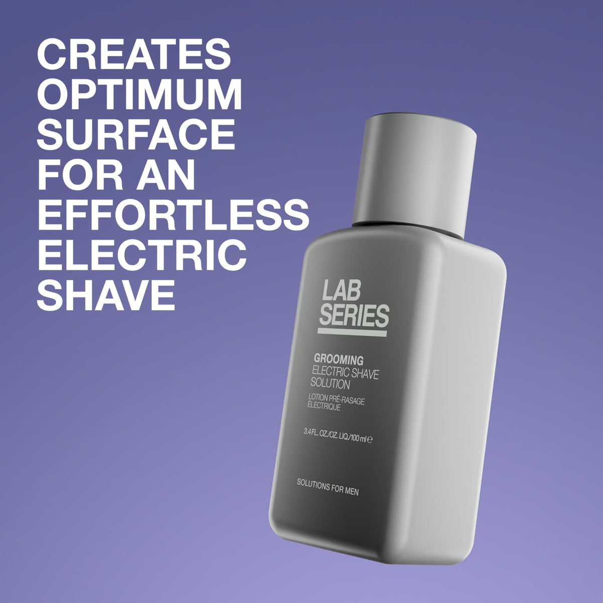 Lab Series lotion texture close-up displaying lightweight liquid and easy spread