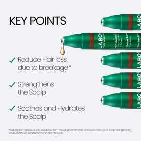 LABO-H close-up of roller applicator dispensing serum, precise targeted application benefit