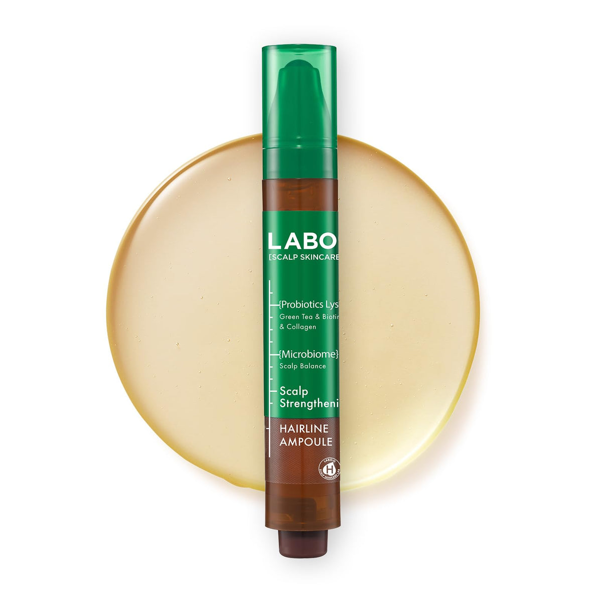 LABO-H front packaging showing roll-on bottle and label, clear branding and travel-ready benefit