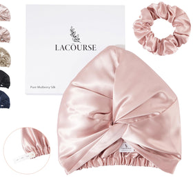 LaCourse front view pink bonnet showing secure fit and smooth finish
