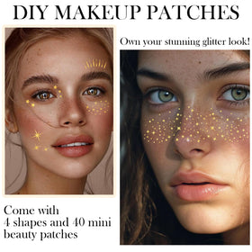 LADDYFOX model applying patch to cheek demonstrating placement benefit: precise application