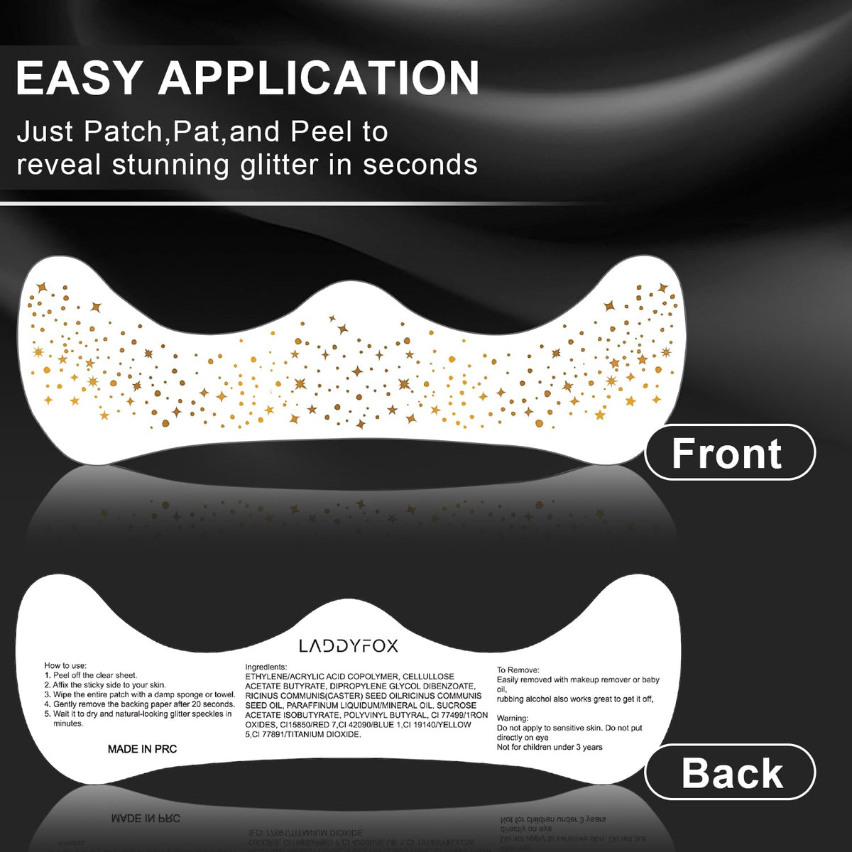 LADDYFOX application step showing wetting backing for fast secure adhesion