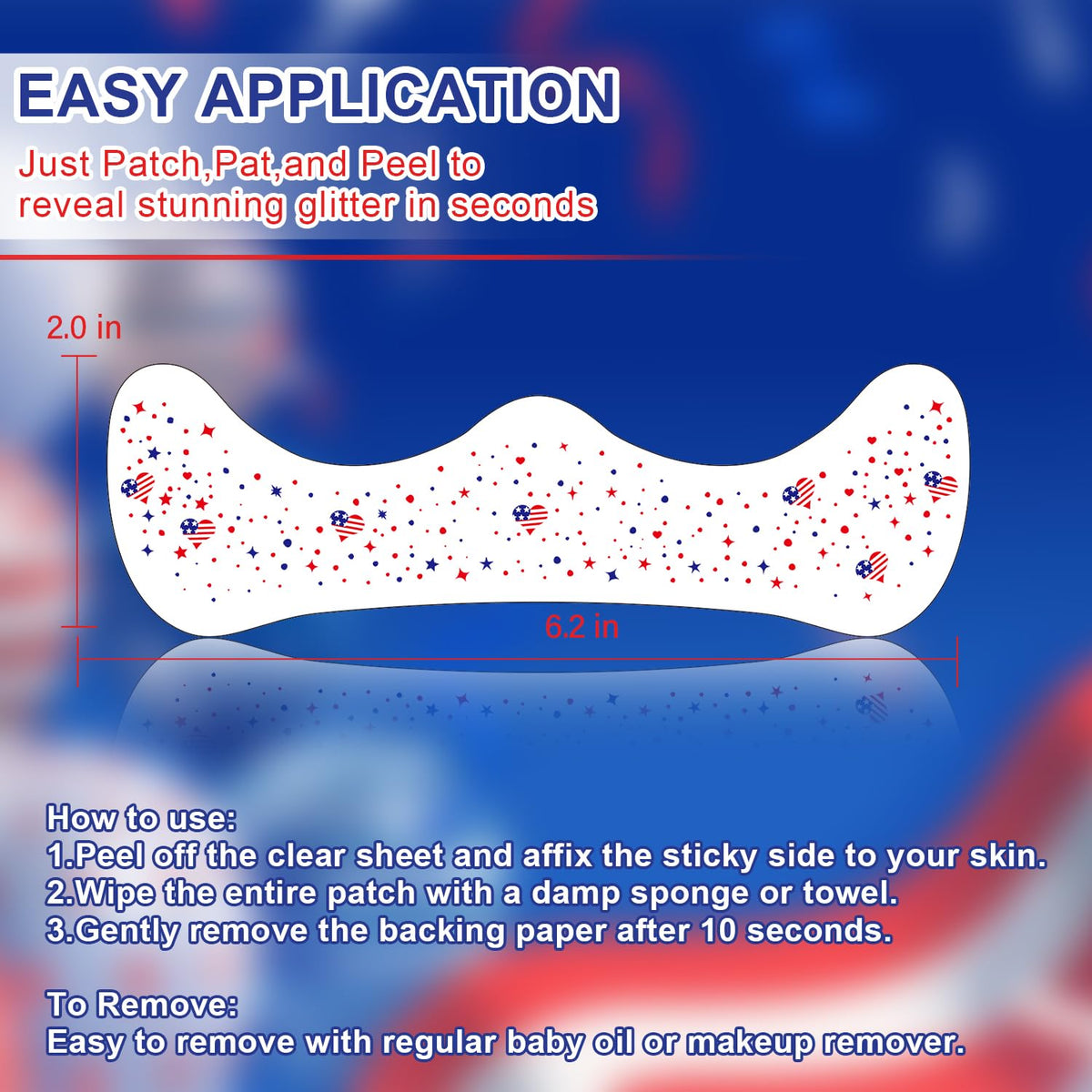 LADDYFOX eight individual red white blue designs laid out for variety and choice