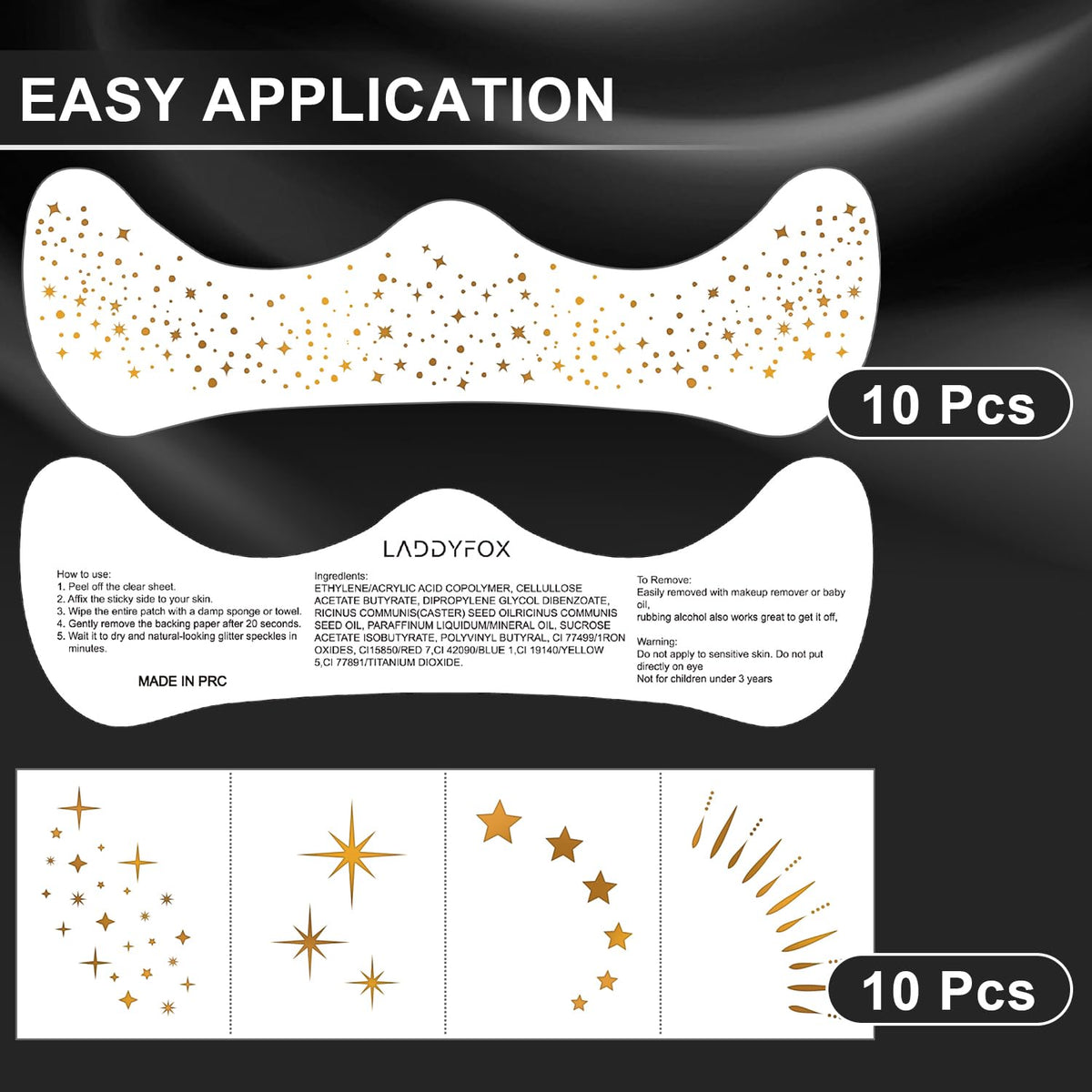 LADDYFOX five unique patch shapes laid out for design options benefit: mix-and-match creativity