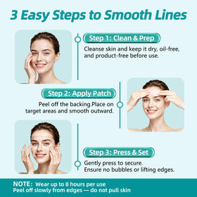 LadPemo patch applied to forehead demonstrating reduced crease movement