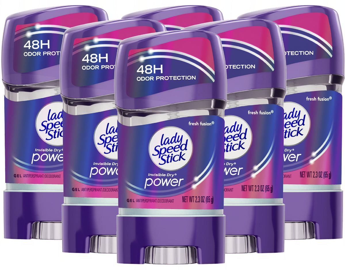 Lady Speed Stick front packaging showing label and Fresh Fusion benefit