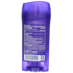 Lady Speed Stick beside ruler showing 2.3 oz size and travel-friendly benefit
