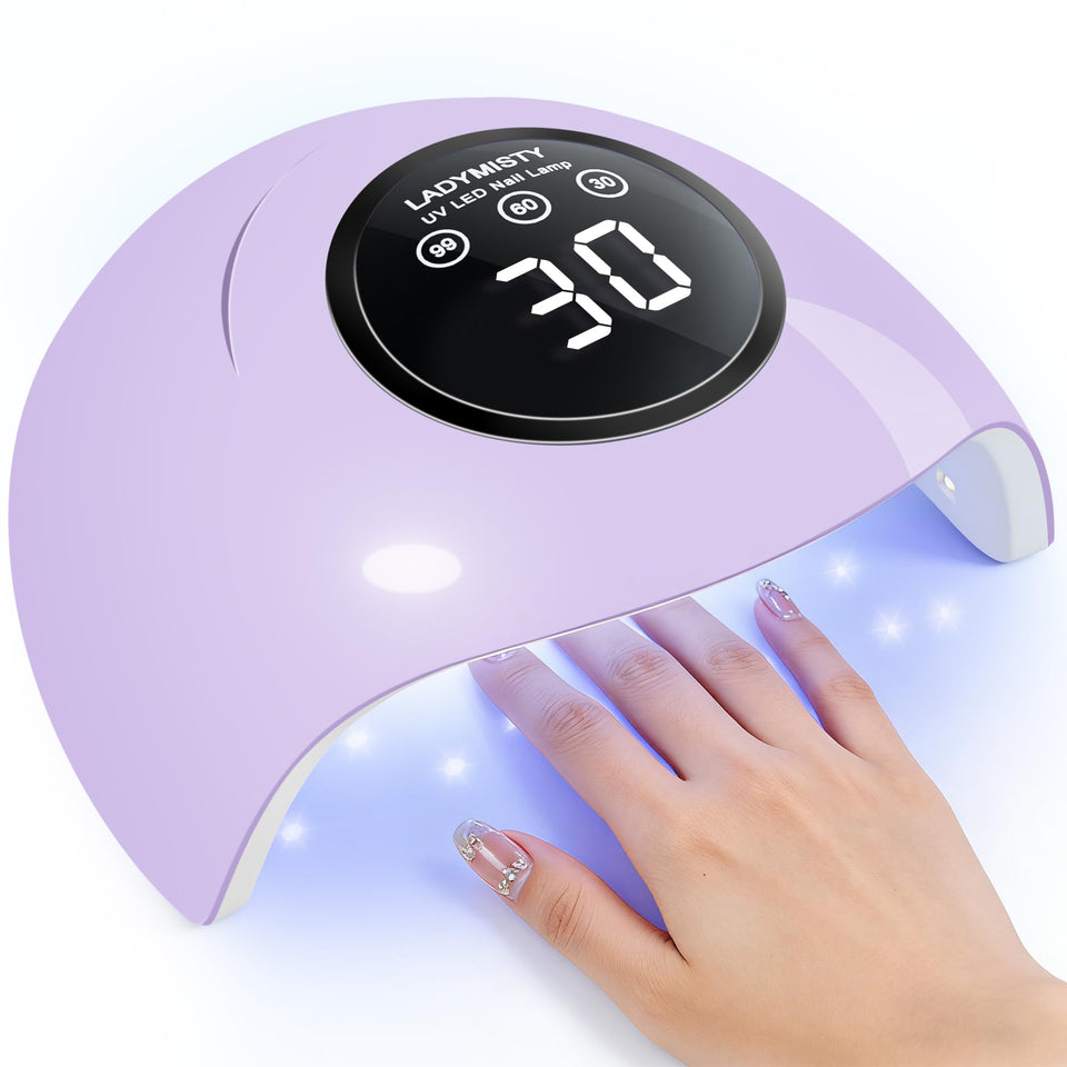 LadyMisty front view purple lamp showing sleek design and fast curing benefit