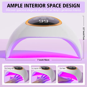LadyMisty compact lamp beside hand to show portable size and convenience