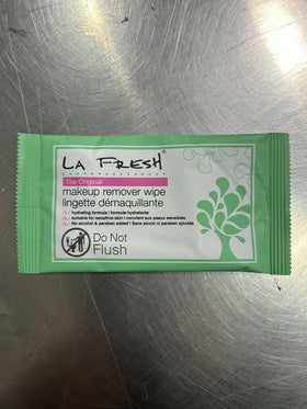 LA Fresh wipe removing waterproof mascara to show effective removal