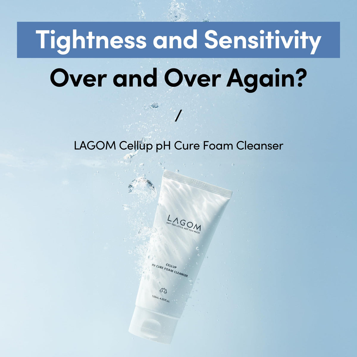 LAGOM pump dispensing airy foam texture, demonstrates soft lather benefit