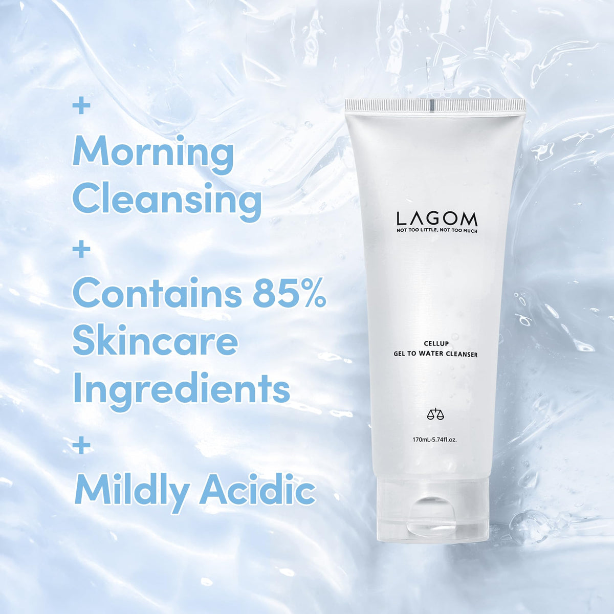 LAGOM close-up gel texture highlighting silky jelly and hydrating feel
