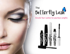 Lagure mascara applied on lashes demonstrating dramatic length