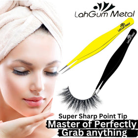 LahGum Metal tweezers removing a small splinter for quick, accurate first-aid use