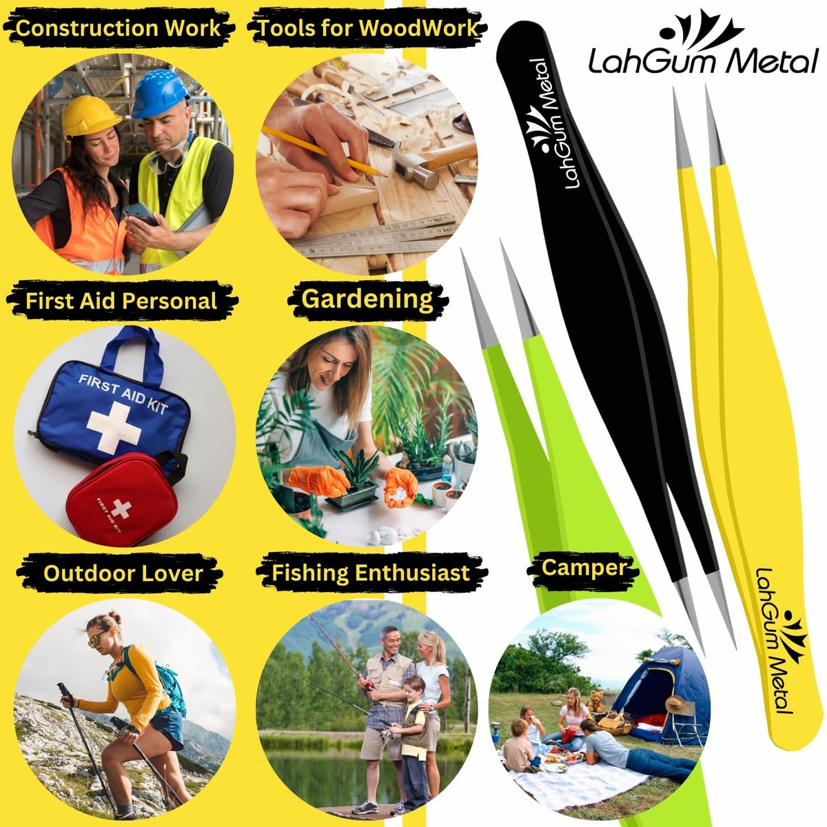 LahGum Metal three color options making tools easy to identify
