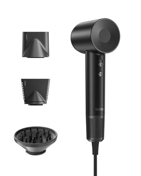 Laifen HD501 front view showing sleek body and nozzle, fast drying benefit