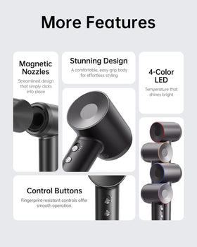 Laifen HD501 packaging with included attachments for travel-ready styling
