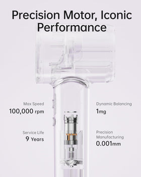 Laifen SE Lite close-up of fine mesh rear filter for safer airflow and hair protection