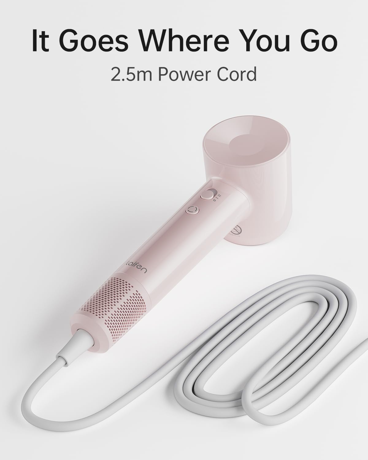 Laifen SE Lite concentrator nozzle attached for targeted smoothing and sleek results