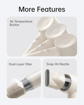 Laifen SE Lite in hand styling hair showing comfortable grip and control