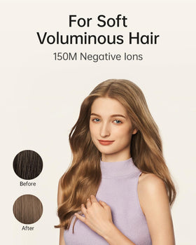 Laifen SE Lite ion visualization demonstrating frizz reduction and shine