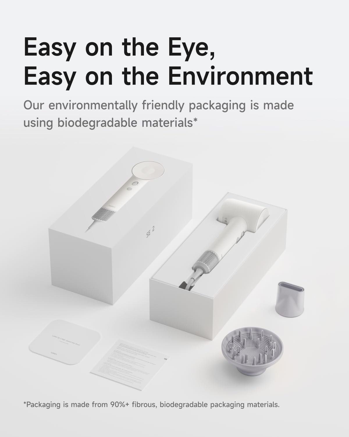 Laifen SE 2 on bathroom counter in lifestyle scene for quick morning routines