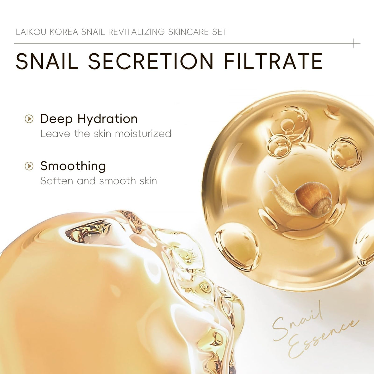LAIKOU cleanser gel close-up on pump, shows gentle lathering benefit