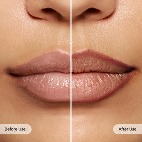 Laka lip liner applied on lips closeup showing crisp definition and comfortable wear