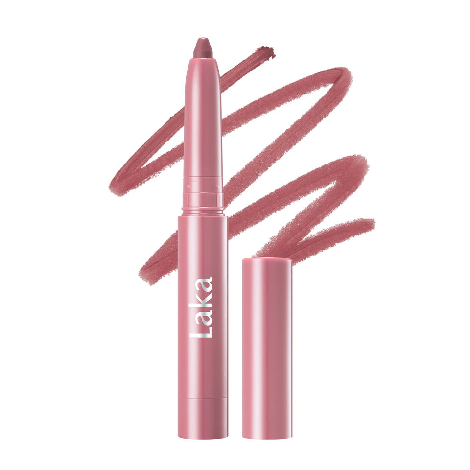Laka front packaging showing shade Suede Pink and neat pencil tip for precise application