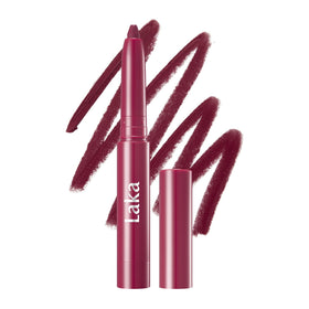 Laka front packaging of mauve whisper liner showing sleek pencil design and benefit