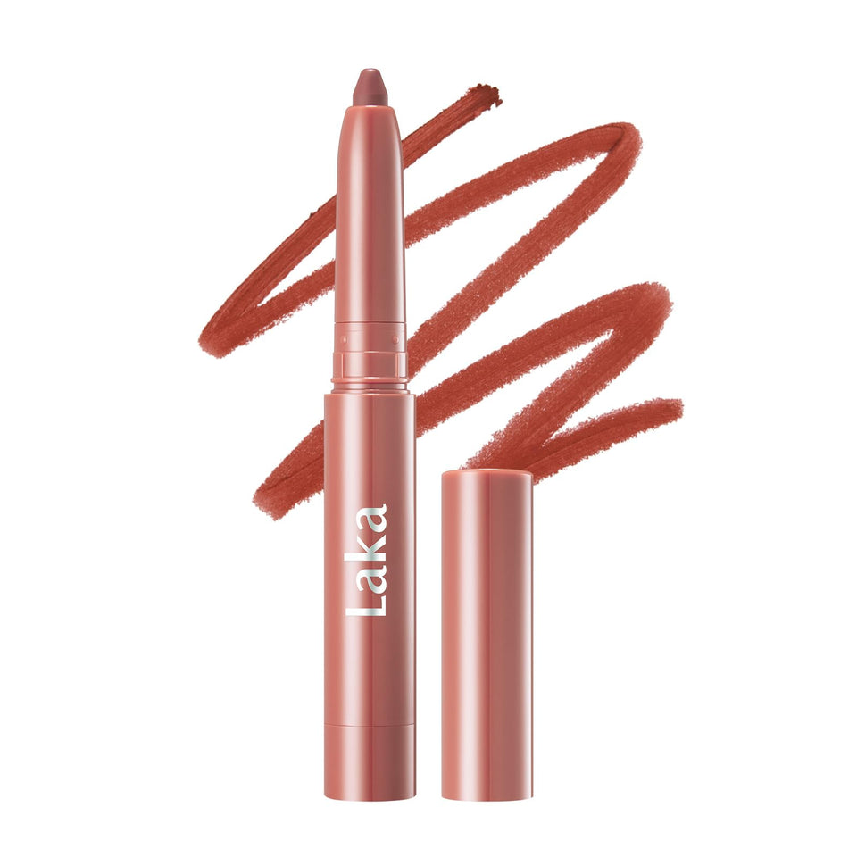 Laka lip liner front view showing Hazelnut Latte shade and compact design benefits long-lasting definition