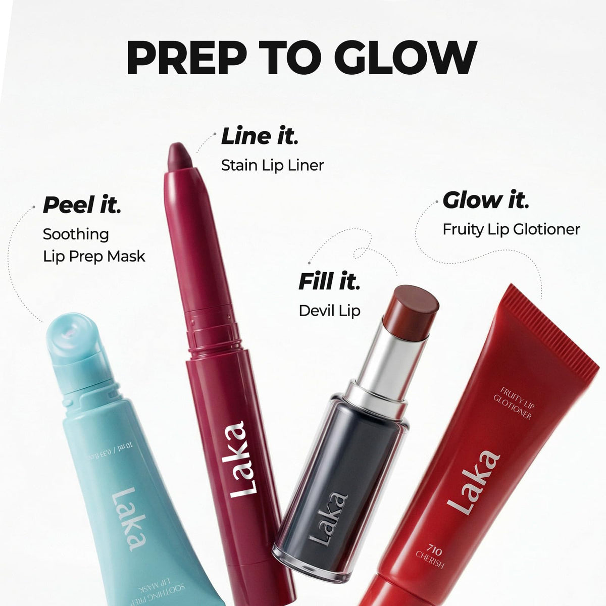 Laka lip liner scale next to coin demonstrating compact travel-friendly size