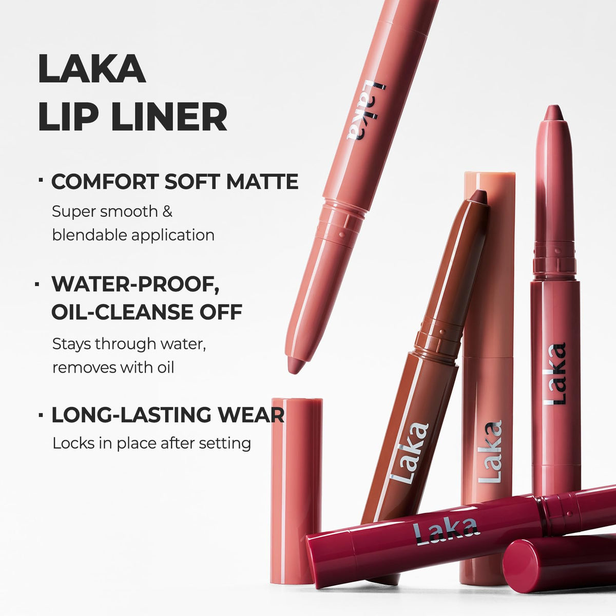 Laka close-up of pencil tip texture for smooth glide benefit