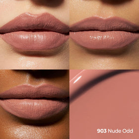 Laka dual applicators displayed open to show matte wand and gloss doe-foot benefit
