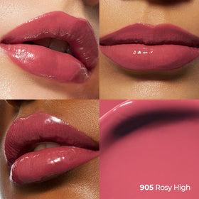 Laka matte side applied on lips close-up showing smooth, high-pigment coverage