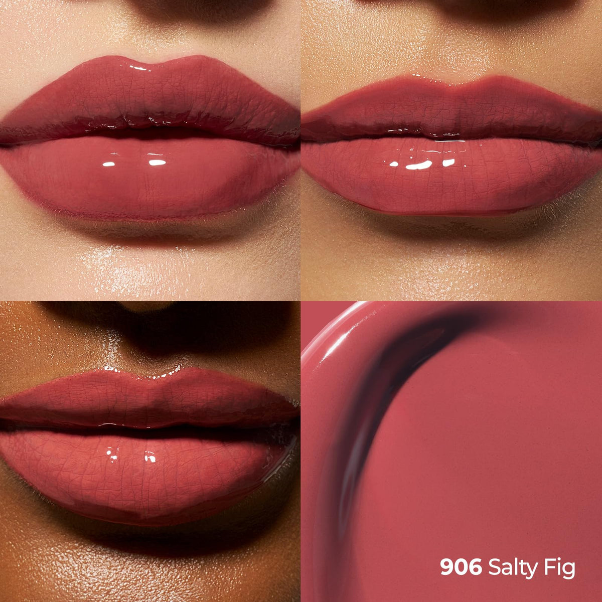 Laka swatch of Salty Fig on arm showing pigmented color payoff and smooth finish