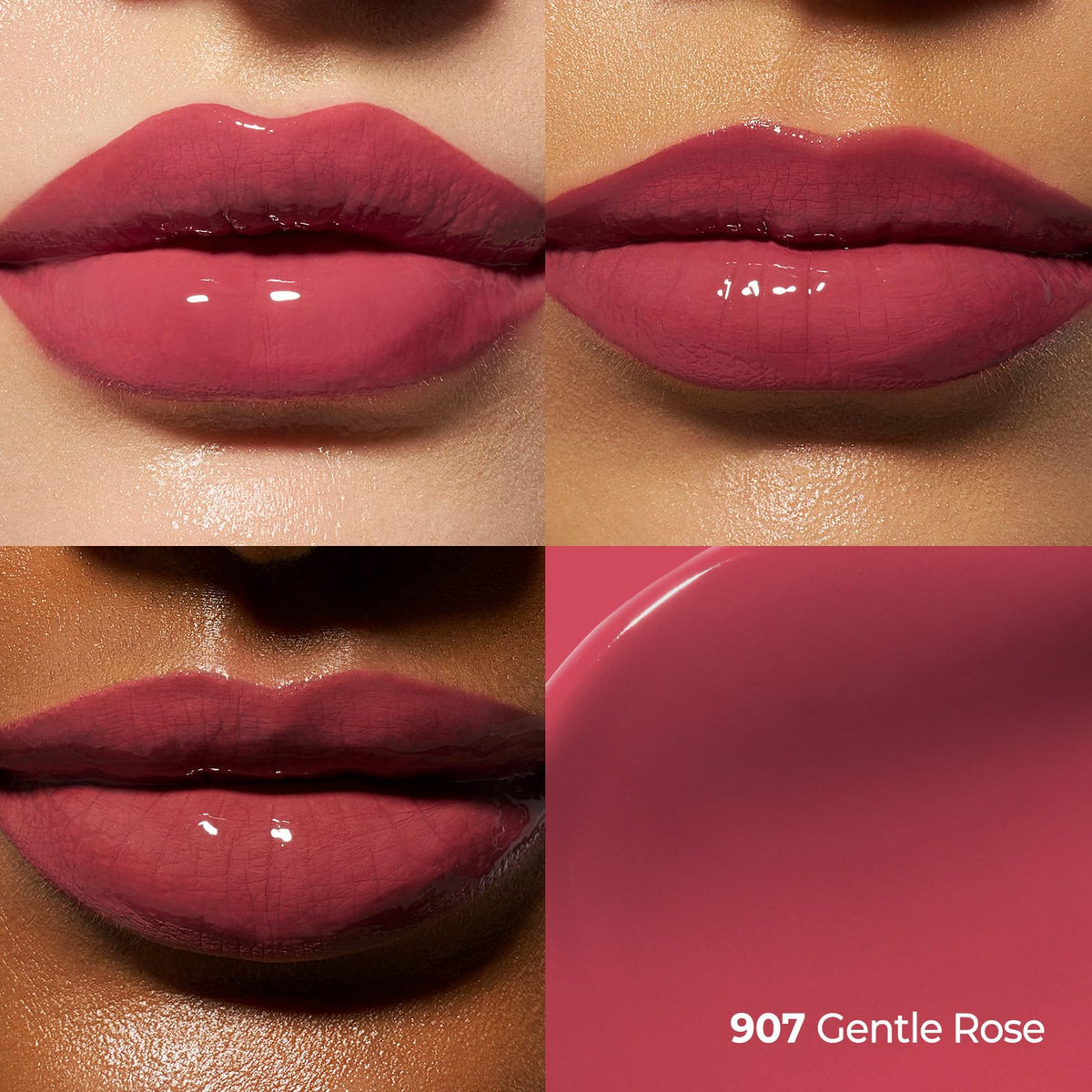Laka arm swatches showing Gentle Rose pigment depth and blendable finish