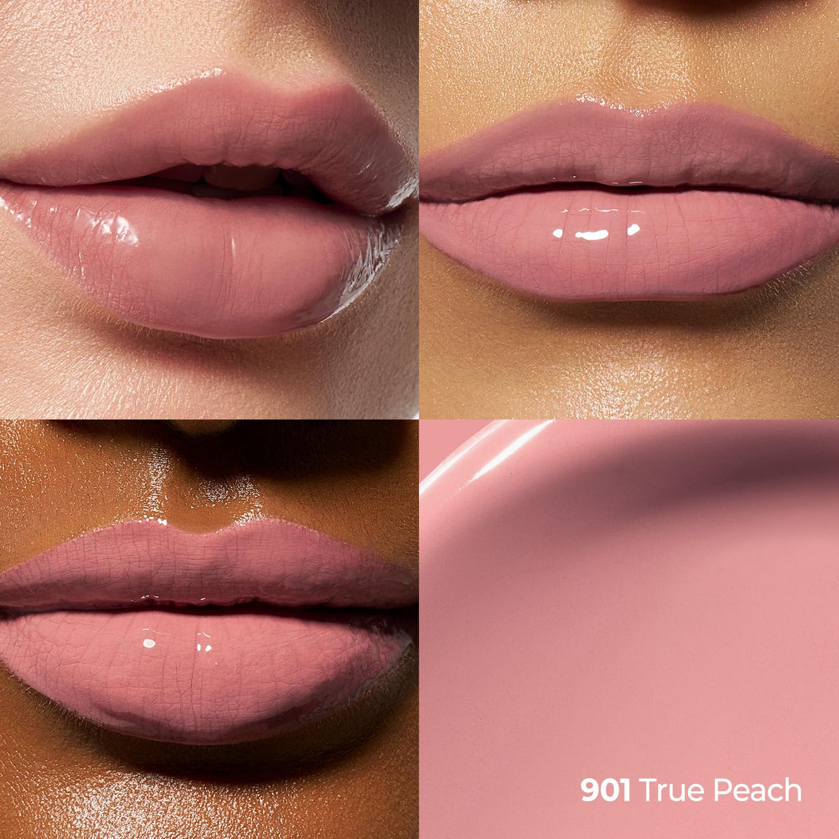 Laka True Peach swatches on arm showing high pigmentation and blendability