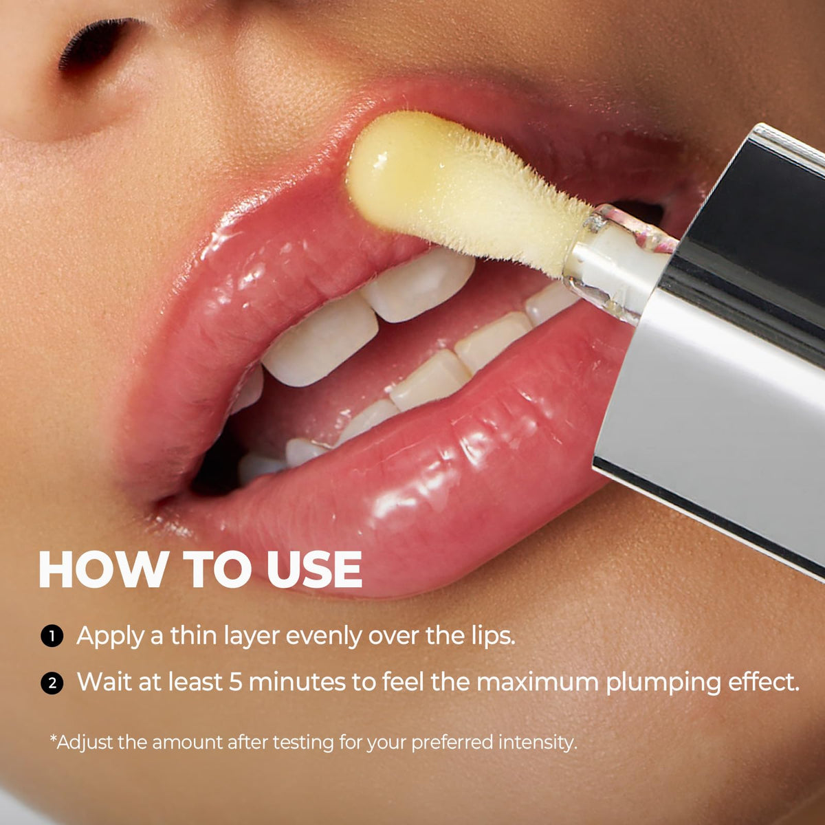 Laka lip plumper inside a makeup bag showing portability and everyday use