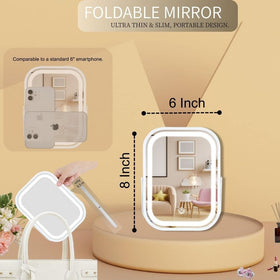 LAKFUES on bathroom vanity illustrating real-world setup and bright grooming light