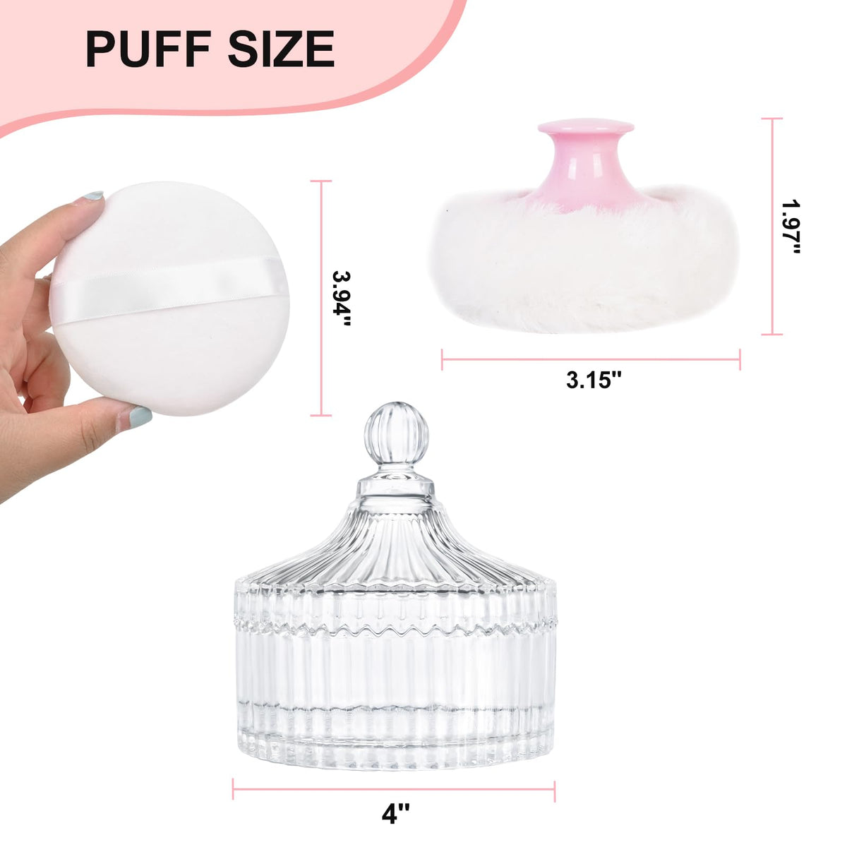 LAKIRA cotton puff detail showing soft weave for even powder pickup