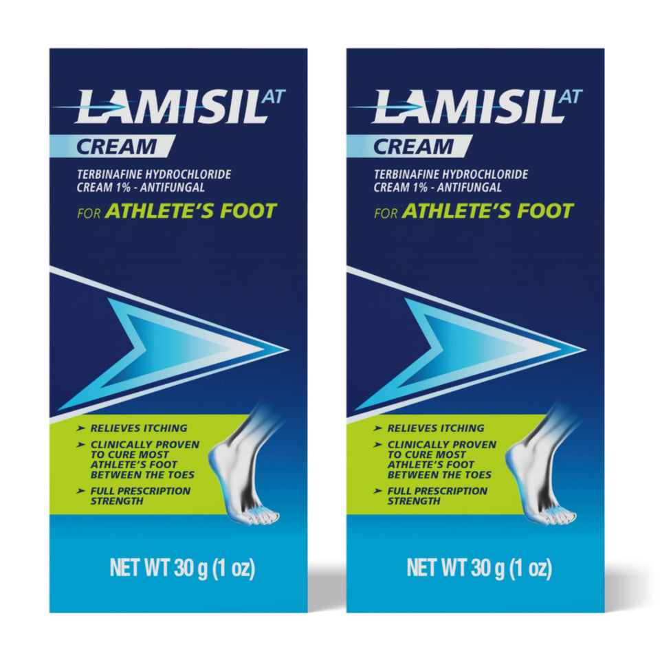 Lamisil front packaging showing two tubes and quick treatment benefit
