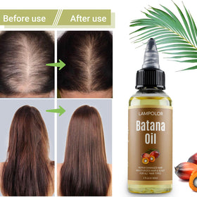 Lampolar applying oil to hair ends for reduced breakage