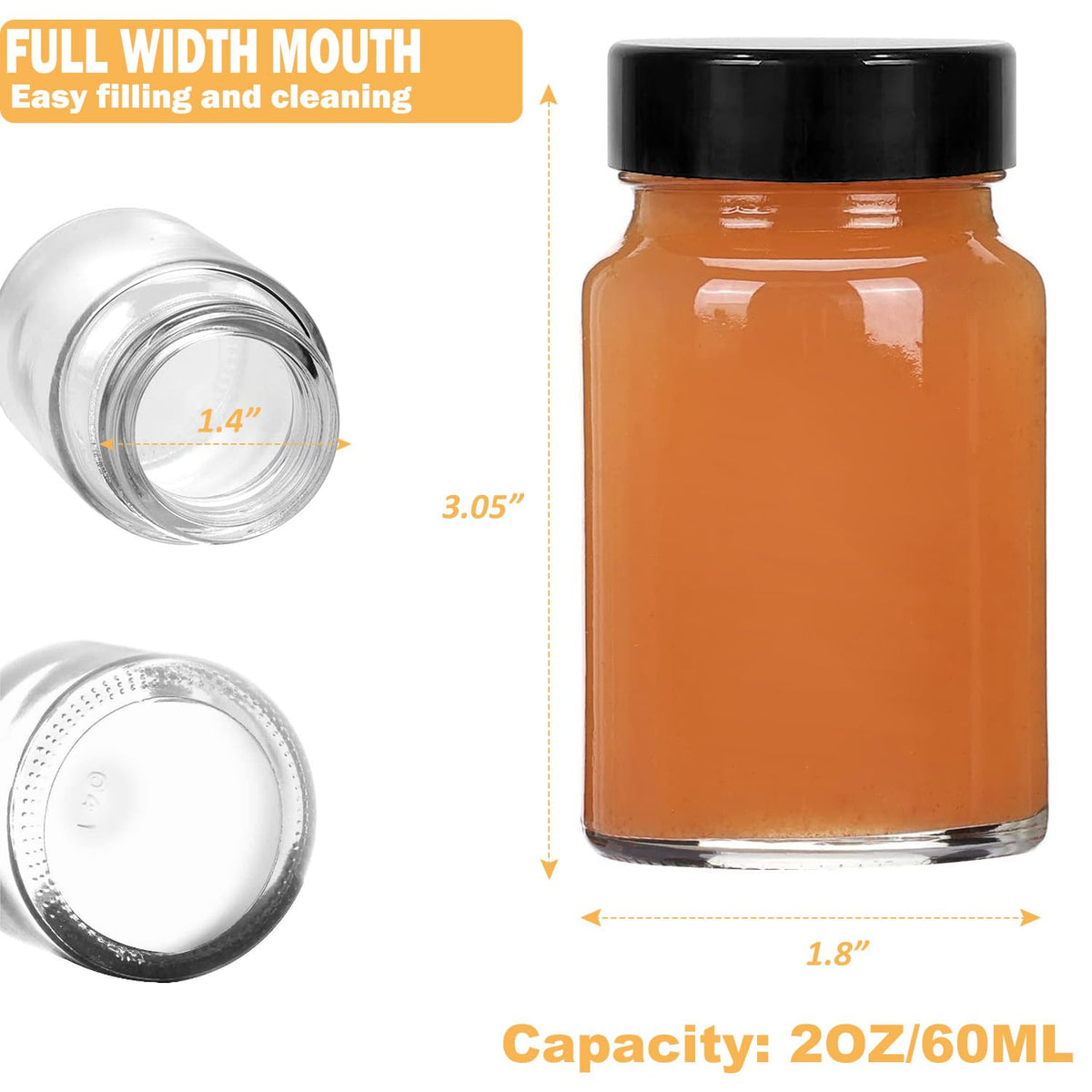 LANBEAUTIFY pouring juice with funnel for spill-free filling