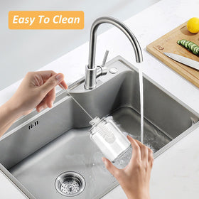 LANBEAUTIFY labeled bottles on countertop for quick identification