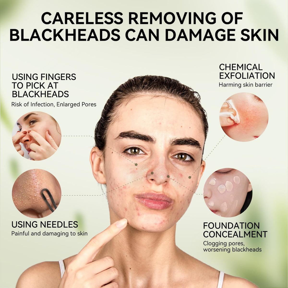 LANBENA being applied to a nose showing smooth coverage and pore access