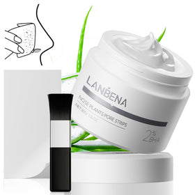 LANBENA front packaging showing 60 peel-off nose strips and benefits