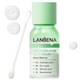 LANBENA front packaging showing serum bottle and label, clear travel convenience