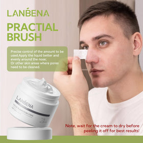 LANBENA kit next to ruler to show 1.05oz size and travel-friendly benefit