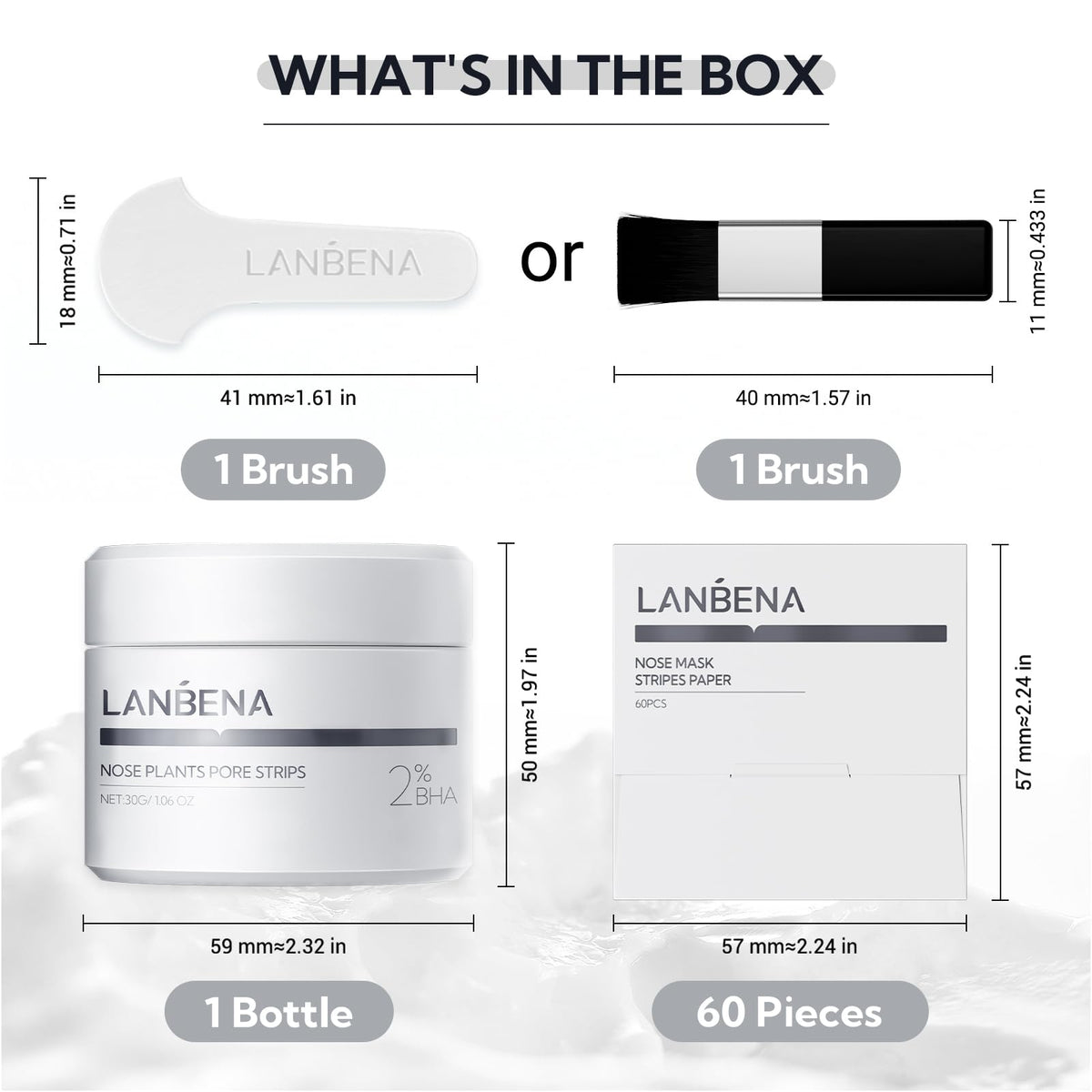 LANBENA on forehead and cheek demonstrating multi-area use